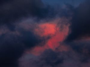 Preview wallpaper sky, dusk, hill, clouds