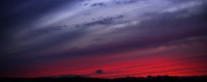 Preview wallpaper sky, evening, clouds, silhouettes