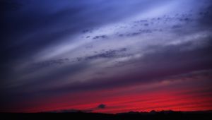 Preview wallpaper sky, evening, clouds, silhouettes