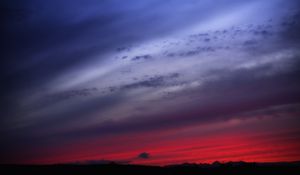 Preview wallpaper sky, evening, clouds, silhouettes