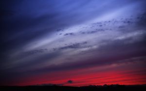 Preview wallpaper sky, evening, clouds, silhouettes