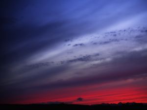 Preview wallpaper sky, evening, clouds, silhouettes