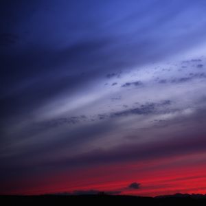 Preview wallpaper sky, evening, clouds, silhouettes