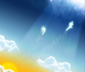 Preview wallpaper sky, flight, shine, spots