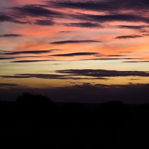 Preview wallpaper sky, horizon, twilight, dark, clouds, outlines