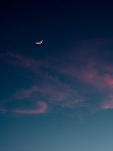 Preview wallpaper sky, moon, clouds, stars, night