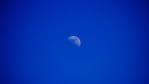 Preview wallpaper sky, moon, minimalism, blue