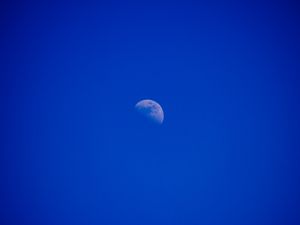 Preview wallpaper sky, moon, minimalism, blue