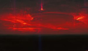 Preview wallpaper sky, red, flash, horizon, dark