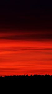 Preview wallpaper sky, red, horizon, trees