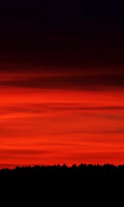 Preview wallpaper sky, red, horizon, trees