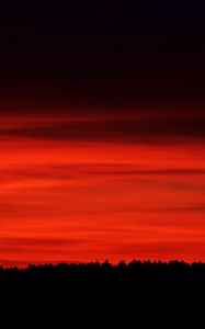 Preview wallpaper sky, red, horizon, trees