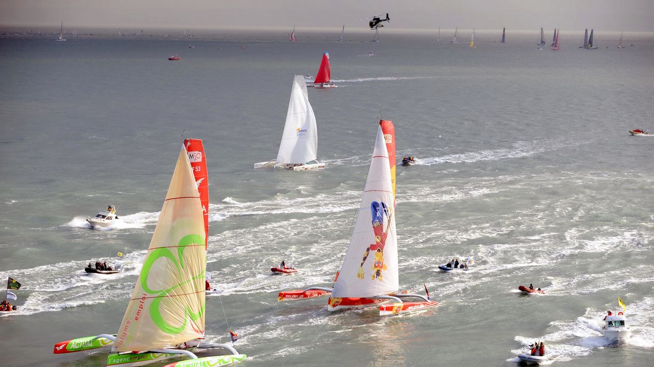 Wallpaper sky, regatta, race, sea, yacht, sport