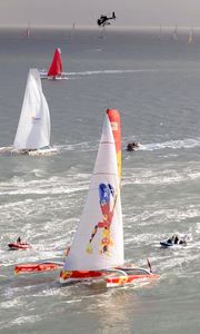 Preview wallpaper sky, regatta, race, sea, yacht, sport