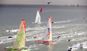 Preview wallpaper sky, regatta, race, sea, yacht, sport