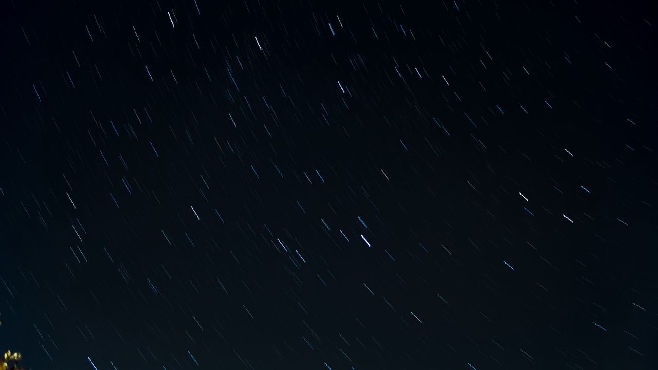 Wallpaper sky, stars, long exposure, night