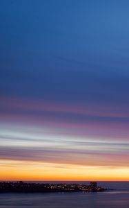 Preview wallpaper sky, sunset, city