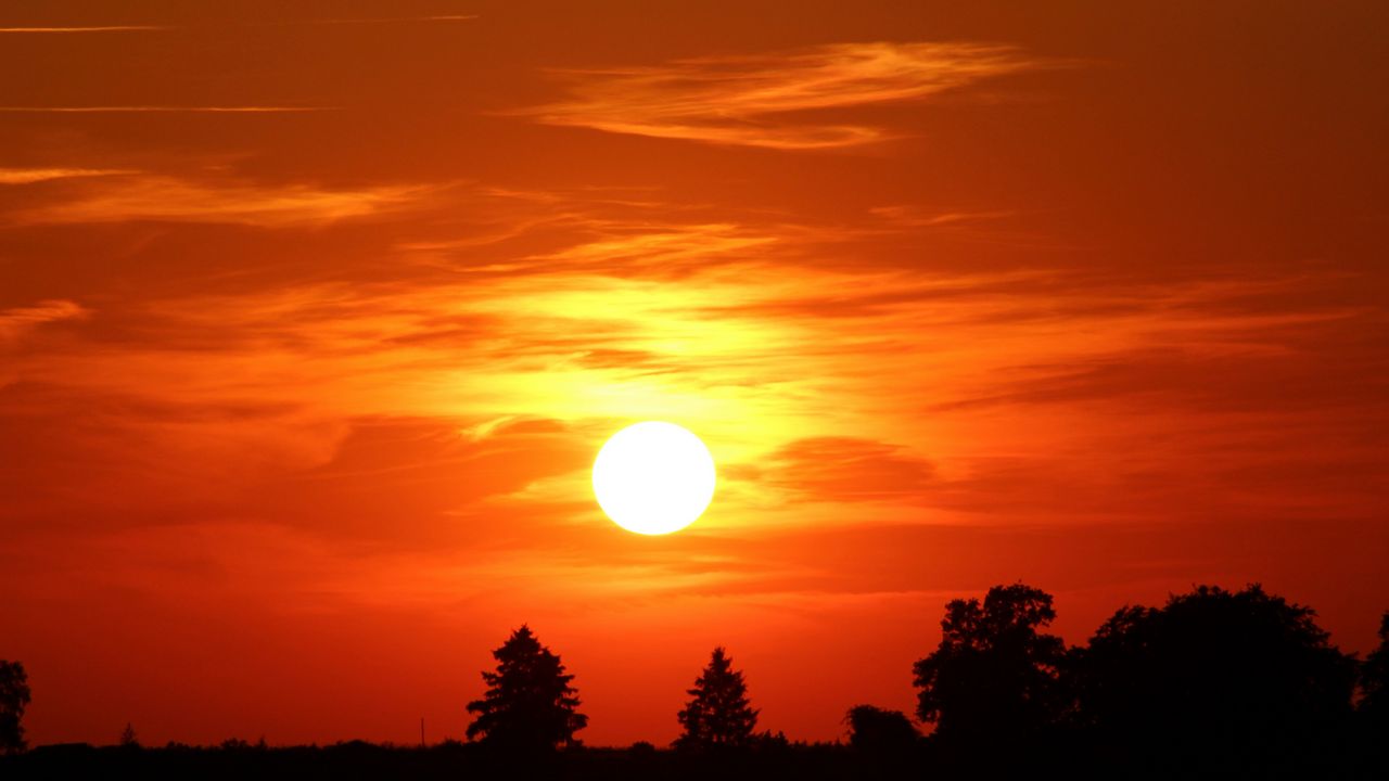 Wallpaper sky, sunset, clouds