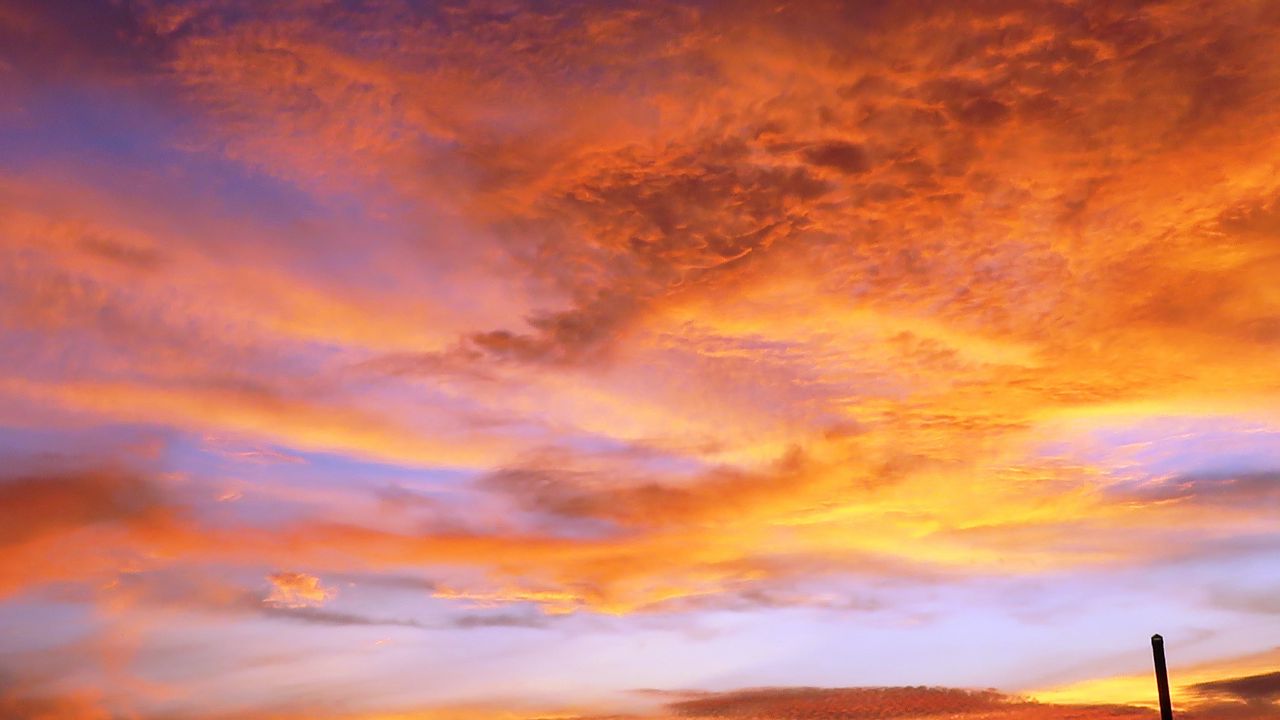Wallpaper sky, sunset, clouds