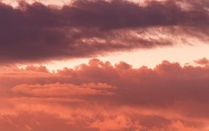 Preview wallpaper sky, sunset, clouds, beautiful