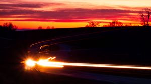 Preview wallpaper sky, sunset, turn, bright