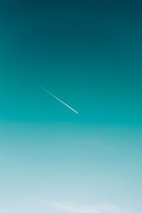 Preview wallpaper sky, trace, plane, minimalism
