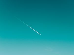 Preview wallpaper sky, trace, plane, minimalism