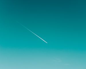 Preview wallpaper sky, trace, plane, minimalism