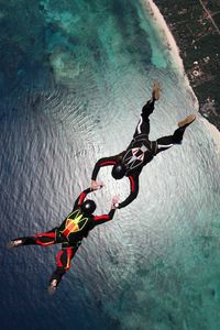 Preview wallpaper skydivers, parachuting, stunt