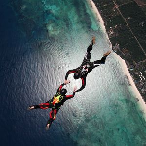 Preview wallpaper skydivers, parachuting, stunt