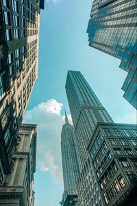 Preview wallpaper skyscraper, architecture, bottom view, building, city