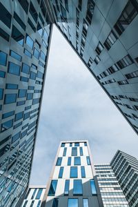 Preview wallpaper skyscraper, architecture, bottom view, building, city, sky