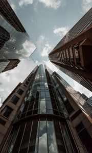 Preview wallpaper skyscraper, architecture, buildings, city, bottom view