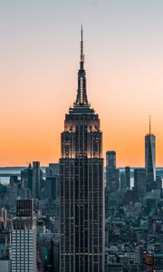 Preview wallpaper skyscraper, architecture, buildings, city, sunset, sky