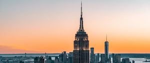 Preview wallpaper skyscraper, architecture, buildings, city, sunset, sky