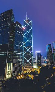 Preview wallpaper skyscraper, architecture, buildings, city, evening