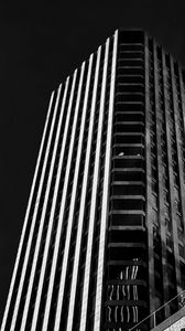 Preview wallpaper skyscraper, building, architecture, dark, bw