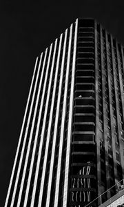 Preview wallpaper skyscraper, building, architecture, dark, bw