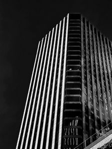 Preview wallpaper skyscraper, building, architecture, dark, bw