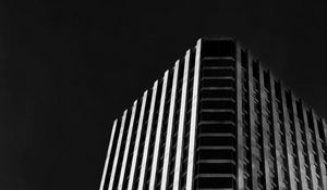 Preview wallpaper skyscraper, building, architecture, dark, bw