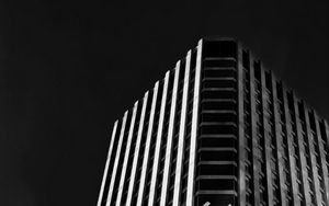 Preview wallpaper skyscraper, building, architecture, dark, bw