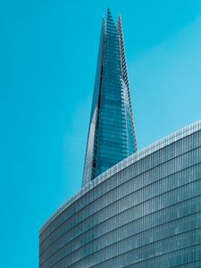 Preview wallpaper skyscraper, building, architecture, facade, blue