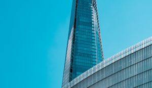 Preview wallpaper skyscraper, building, architecture, facade, blue