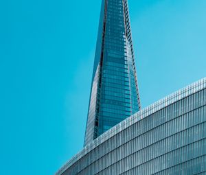Preview wallpaper skyscraper, building, architecture, facade, blue