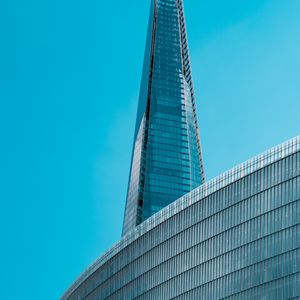Preview wallpaper skyscraper, building, architecture, facade, blue