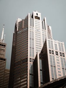 Preview wallpaper skyscraper, building, architecture, brown, modern