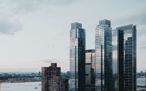 Preview wallpaper skyscraper, building, city, road
