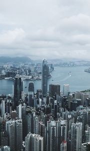 Preview wallpaper skyscraper, building, city, architecture, coast