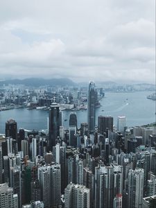 Preview wallpaper skyscraper, building, city, architecture, coast