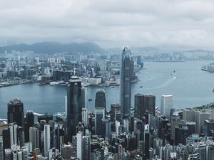 Preview wallpaper skyscraper, building, city, architecture, coast